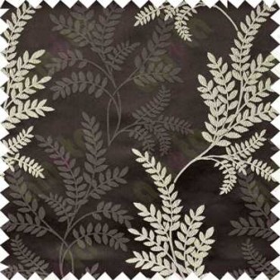 Brown Beige Natural Floral Design Polycotton Main Curtain Designs